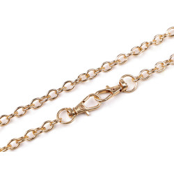 Bag / purse metal chain with lobster clasp length 120 cm - Gold classic (1 Piece)