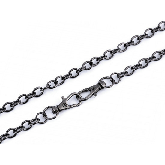 Bag / purse metal chain with lobster clasp length 120 cm - Nickel (1 Piece) Bag / purse metal chain with lobster clasp length 120 cm - Nickel (1 Piece)