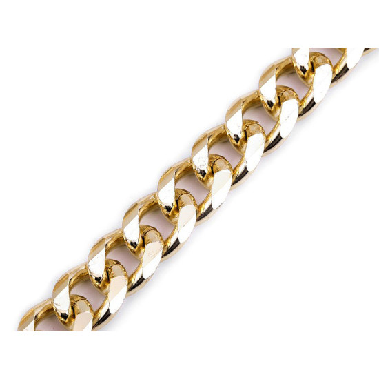Łańcuszek płaski szerokość 14 mm, metraż - Złoto klasyczne (10 Metry) Łańcuszek płaski szerokość 14 mm, metraż - Złoto klasyczne (10 Metry)