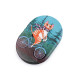 Cosmetic pocket mirror cat - Turquoise (1 Piece)