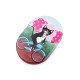 Cosmetic pocket mirror cat - Turquoise (1 Piece)