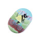 Cosmetic pocket mirror cat - Turquoise (1 Piece)