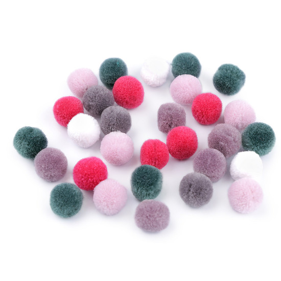 Bommel / pompon deluxe ø15 mm - Weiß (500 Stücke)