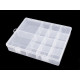 Pojemnik plastikowy 4x17x21 cm - Transparent (9 Sztuki)