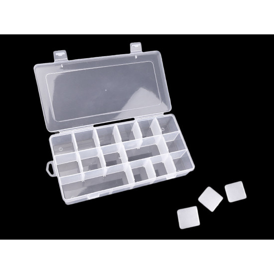 Boîte de rangement en plastique, 12,5 x 23 x 4 cm - Transparent (1 Pièce) Boîte de rangement en plastique, 12,5 x 23 x 4 cm - Transparent (1 Pièce)