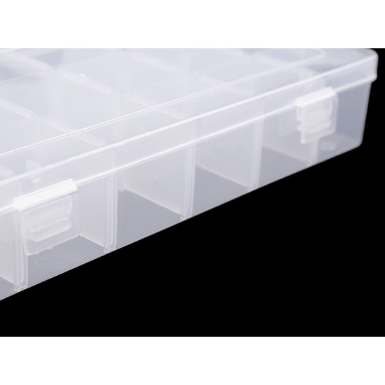 Boîte de rangement en plastique, 12,5 x 23 x 4 cm - Transparent (1 Pièce) Boîte de rangement en plastique, 12,5 x 23 x 4 cm - Transparent (1 Pièce)