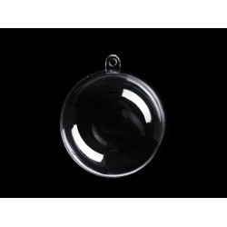 Clear plastic ball ornament ø7 cm - Transparent (15 Pieces)