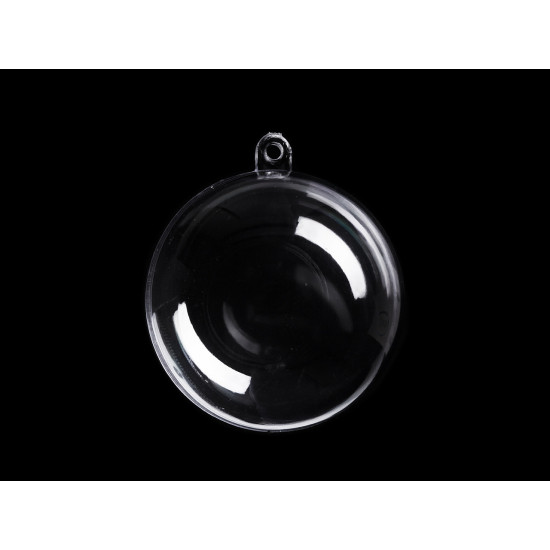 Clear plastic ball ornament ø7 cm - Transparent (5 Pieces)