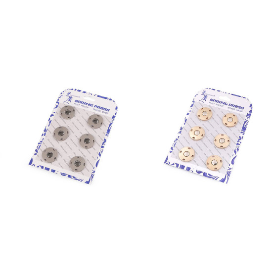 Spring press / snap fasteners ø20 mm - Gold (36 Pairs) Spring press / snap fasteners ø20 mm - Gold (36 Pairs)
