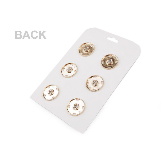 Spring press / snap fasteners ø20 mm - Gold (36 Pairs) Spring press / snap fasteners ø20 mm - Gold (36 Pairs)