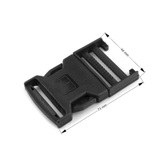 Klamra z regulatorem szerokość 40 mm - Czarny (5 Pary) Klamra z regulatorem szerokość 40 mm - Czarny (5 Pary)
