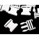 Klamra z regulatorem szerokość 40 mm - Czarny (5 Pary) Klamra z regulatorem szerokość 40 mm - Czarny (5 Pary)