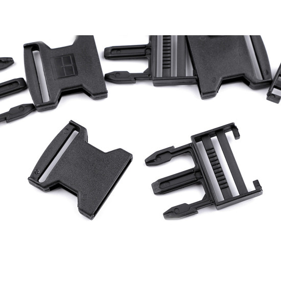 Klamra z regulatorem szerokość 40 mm - Czarny (5 Pary) Klamra z regulatorem szerokość 40 mm - Czarny (5 Pary)