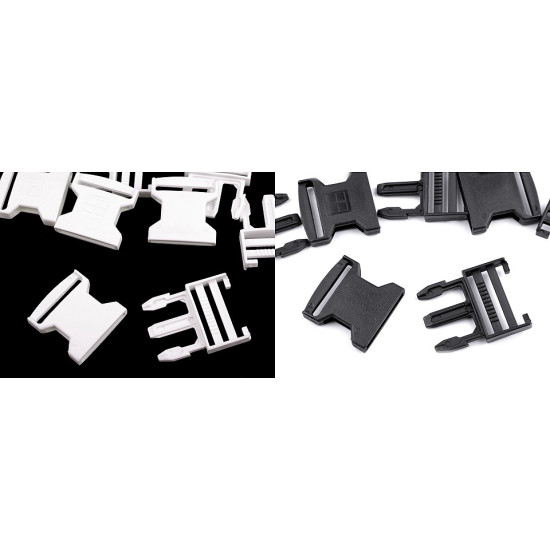 Klamra z regulatorem szerokość 40 mm - Czarny (5 Pary) Klamra z regulatorem szerokość 40 mm - Czarny (5 Pary)