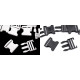 Klamra z regulatorem szerokość 40 mm - Czarny (5 Pary) Klamra z regulatorem szerokość 40 mm - Czarny (5 Pary)