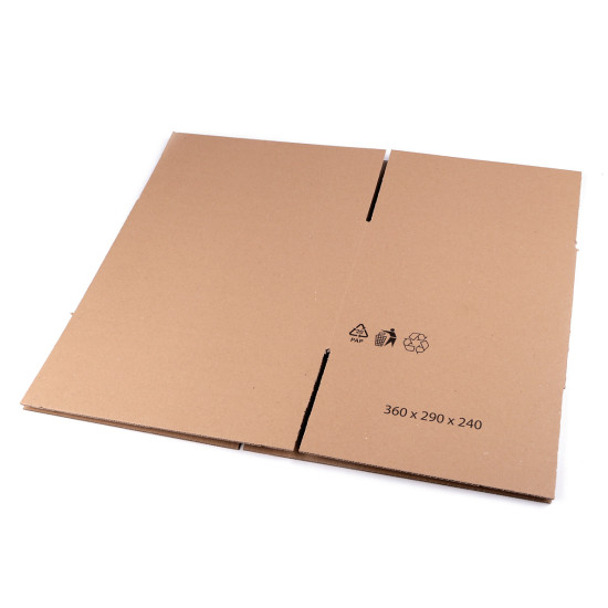 Cardboard box 36x29x24 cm - Natural brown (1 Piece)