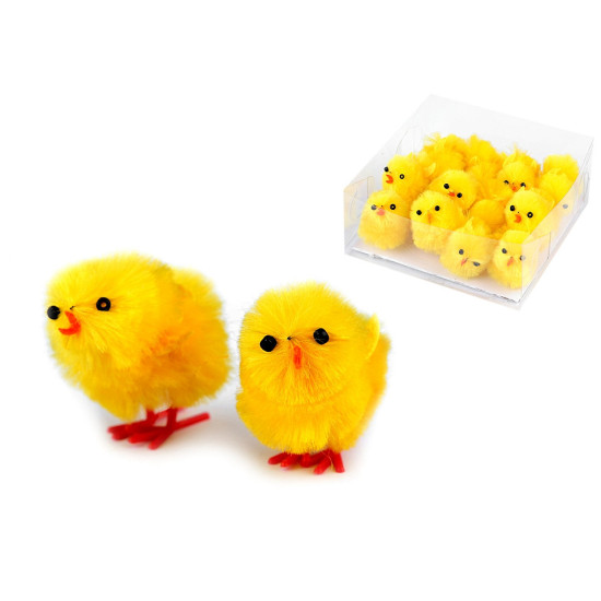 Decorative easter chicks - Yellow (12 Pieces)