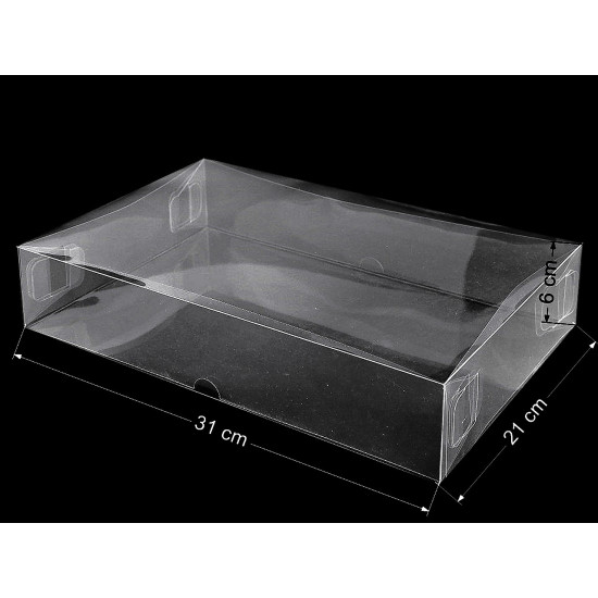 Pudełko plastikowe z wieczkiem - Transparent (10 Sztuki)