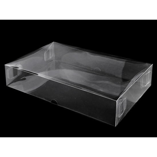 Pudełko plastikowe z wieczkiem - Transparent (10 Sztuki)