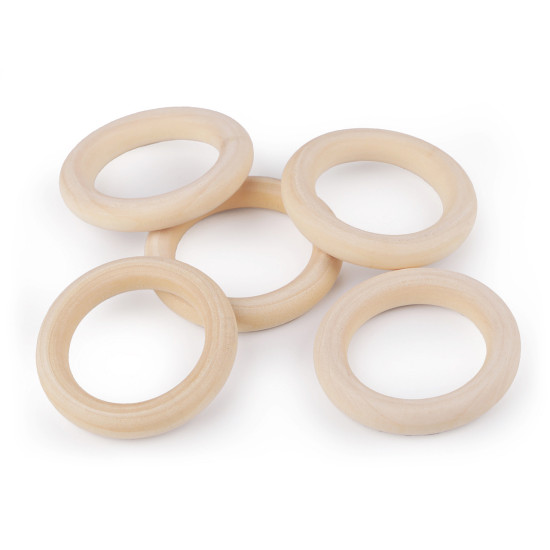 Anneau en bois, ø 60 mm - Naturel clair (5 Pièces) Anneau en bois, ø 60 mm - Naturel clair (5 Pièces)