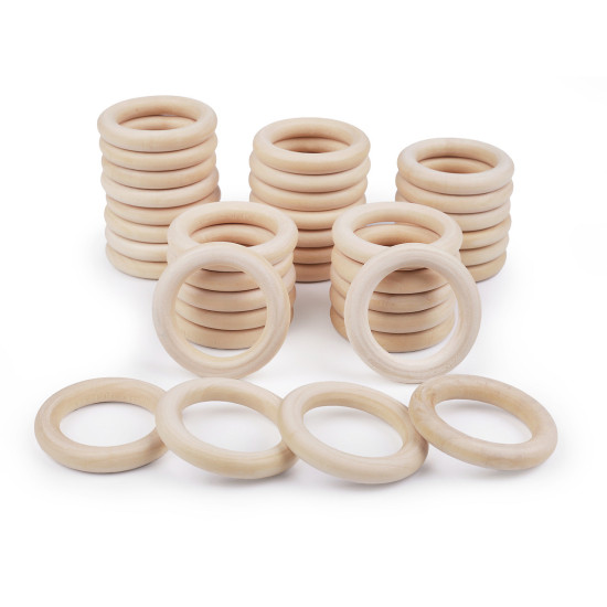 Anneau en bois, ø 60 mm - Naturel clair (5 Pièces) Anneau en bois, ø 60 mm - Naturel clair (5 Pièces)