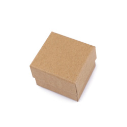 Pudełeczko dekoracyjne 5x5 cm - Naturalny brąz (2 Sztuki)