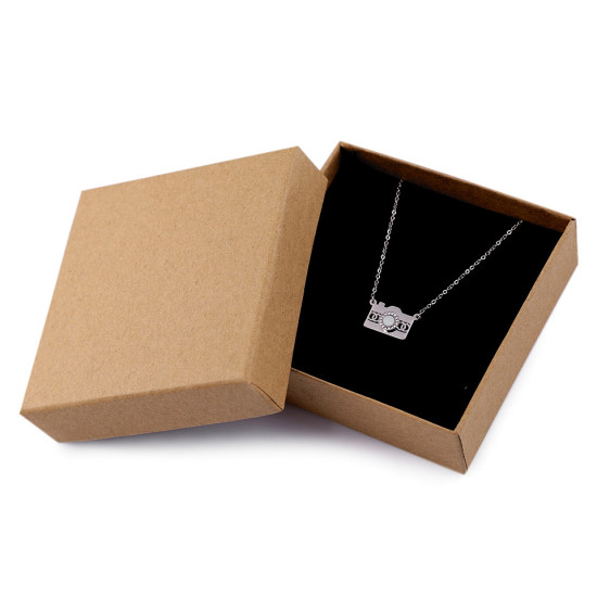 Pudełeczko dekoracyjne 9x9 cm - Naturalny brąz (4 Sztuki) Pudełeczko dekoracyjne 9x9 cm - Naturalny brąz (4 Sztuki)