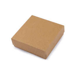Pudełeczko dekoracyjne 9x9 cm - Naturalny brąz (1 Sztuka)
