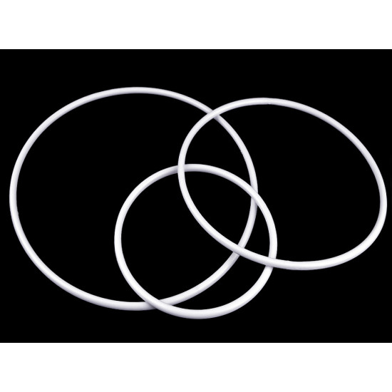 Cercuri plastic 3 buc / set - Alb (1 Set) Cercuri plastic 3 buc / set - Alb (1 Set)