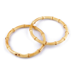 Bamboo bag handles ø14 cm - Bamboo mid (10 Pieces)