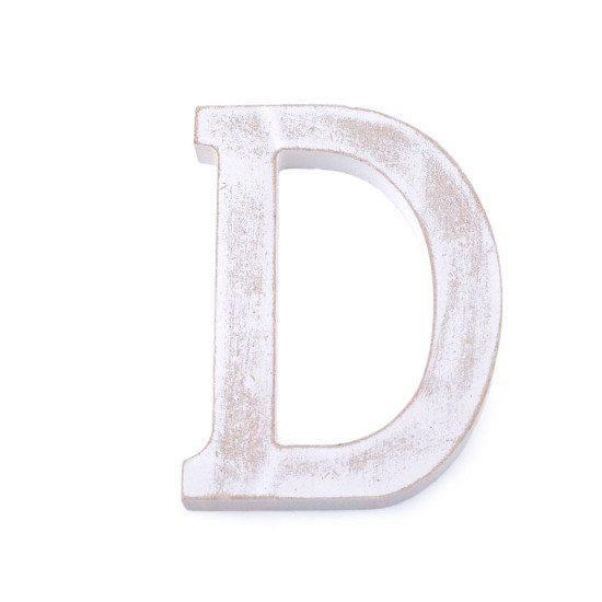 Drewniana dekoracja litery alfabetu vintage - Naturalny biały (1 Sztuka) Drewniana dekoracja litery alfabetu vintage - Naturalny biały (1 Sztuka)