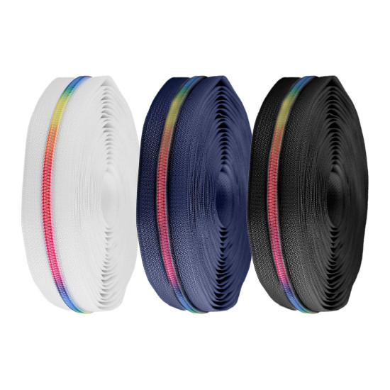 Continuous nylon rainbow zipper no 5 - Blue dark (1 Meter)