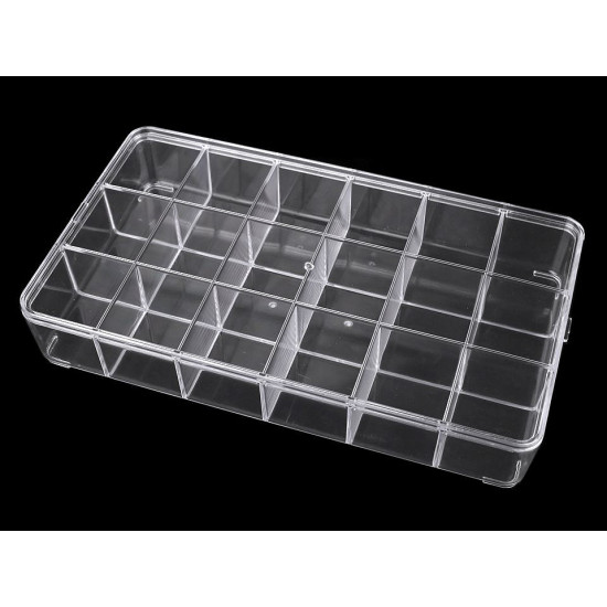 Pojemnik plastikowy z przegródkami / organizer 16,5x29 cm - Transparent (5 Sztuki) Pojemnik plastikowy z przegródkami / organizer 16,5x29 cm - Transparent (5 Sztuki)