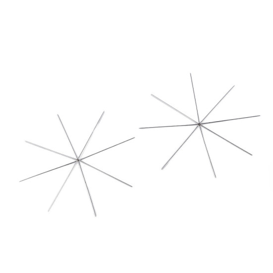 Gwiazda / śnieżynka druciana baza do nawlekania koralików ø9 cm - Platyna (10 Sztuki) Gwiazda / śnieżynka druciana baza do nawlekania koralików ø9 cm - Platyna (10 Sztuki)