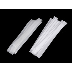 Taśma rzep komplet (haczyk+pętelka) niskoprofilowa 2x20 cm miękka - White (10 Pary)