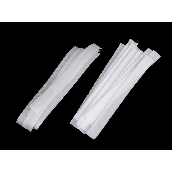 Taśma rzep komplet (haczyk+pętelka) niskoprofilowa 2x20 cm miękka - White (10 Pary) Taśma rzep komplet (haczyk+pętelka) niskoprofilowa 2x20 cm miękka - White (10 Pary)