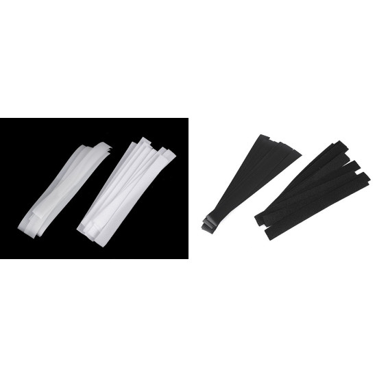 Taśma rzep komplet (haczyk+pętelka) niskoprofilowa 2x20 cm miękka - White (10 Pary) Taśma rzep komplet (haczyk+pętelka) niskoprofilowa 2x20 cm miękka - White (10 Pary)