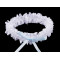 Hochzeitsstrumpfband aus satin mit schleife - Weiß-blau (1 Stück)