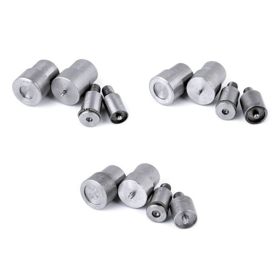 Matriță pentru capse (nituri metalice), ø10; 12; 15 mm - Nichel (3 Seturi) Matriță pentru capse (nituri metalice), ø10; 12; 15 mm - Nichel (3 Seturi)