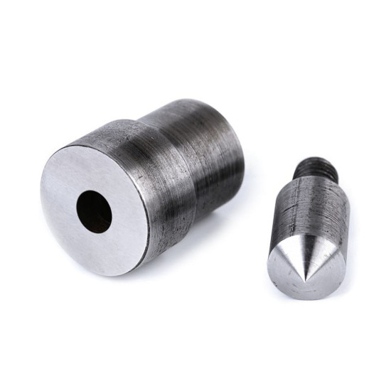 Hand press dies mold for hole making, for grommets ø5; 7; 8; 10 mm - Nickel (1 Set) Hand press dies mold for hole making, for grommets ø5; 7; 8; 10 mm - Nickel (1 Set)