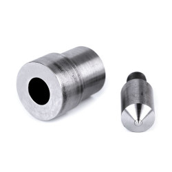 Hand press dies mold for hole making, for grommets ø5; 7; 8; 10 mm - Nickel (1 Set)