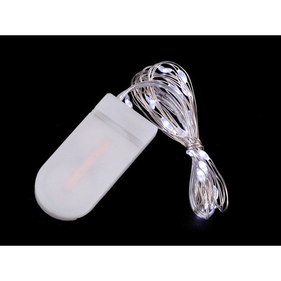 Battery operated led string lights - White (1 Piece)