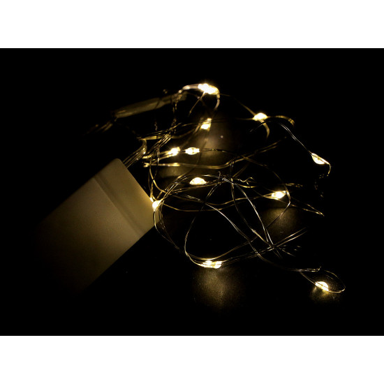 Battery operated led string lights - White (1 Piece)