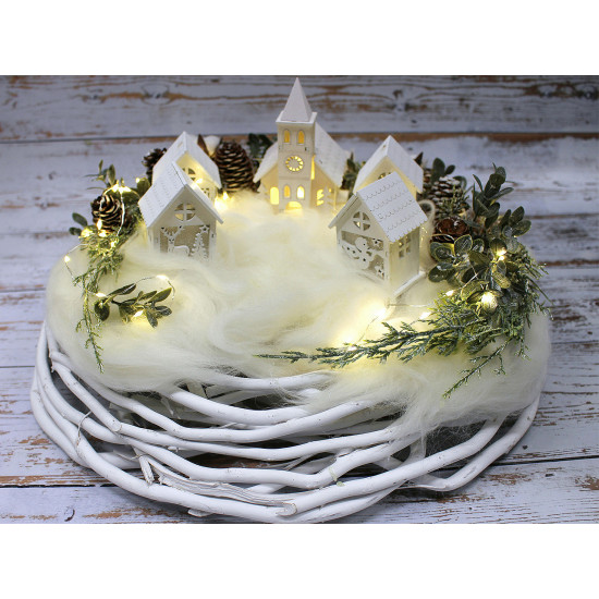 Battery operated led string lights - White (1 Piece)