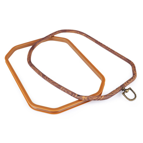 Cadre de broderie à accrocher - Marron clair (1 Pièce) Cadre de broderie à accrocher - Marron clair (1 Pièce)