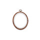 Cadre ovale à accrocher pour point de croix/broderie, 11 x 13,5 cm - Marron (5 Pièces) Cadre ovale à accrocher pour point de croix/broderie, 11 x 13,5 cm - Marron (5 Pièces)