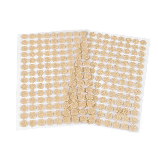 Hook and loop self adhesive circles / dots ø10 mm - Dove grey (1 Card) Hook and loop self adhesive circles / dots ø10 mm - Dove grey (1 Card)