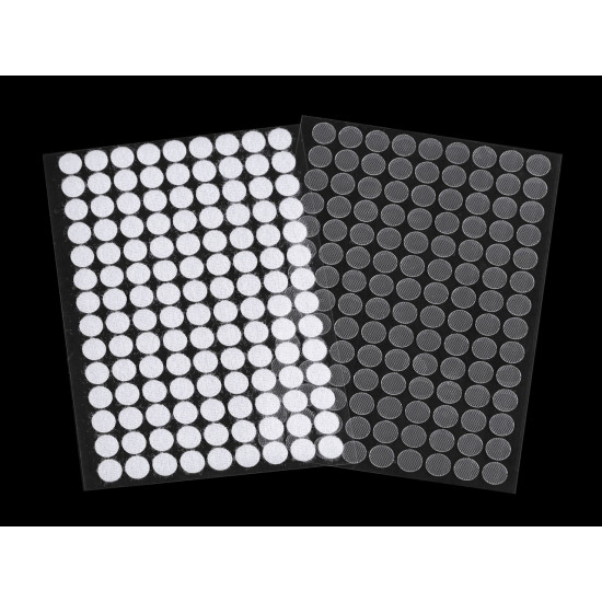 Hook and loop self adhesive circles / dots ø10 mm - Dove grey (1 Card) Hook and loop self adhesive circles / dots ø10 mm - Dove grey (1 Card)