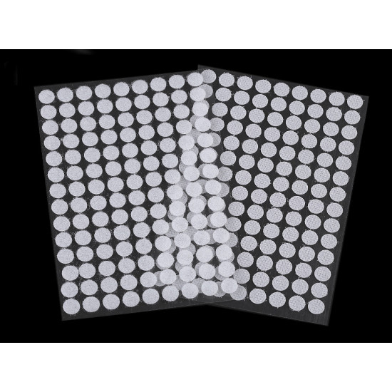 Hook and loop self adhesive circles / dots ø10 mm - Dove grey (1 Card) Hook and loop self adhesive circles / dots ø10 mm - Dove grey (1 Card)