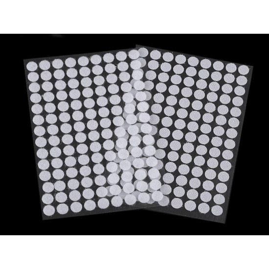 Hook and loop self adhesive circles / dots ø10 mm - Dove grey (1 Card) Hook and loop self adhesive circles / dots ø10 mm - Dove grey (1 Card)